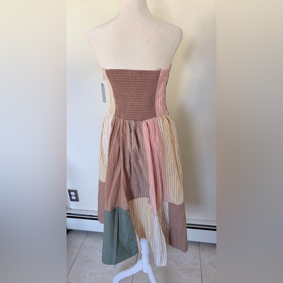 NWT $188 Anthropologie Maeve Strapless Drop-Waist A-Line Midi Dress XSP - Picture 7 of 12